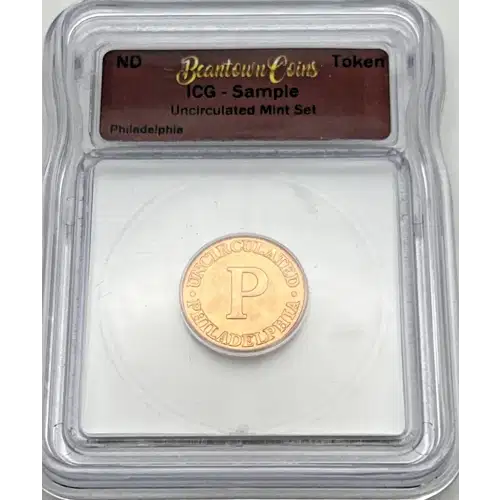 The Beantown Coins Sample Slab ICG Slabbed USA Mint Set Token BU UNC Uncirculated